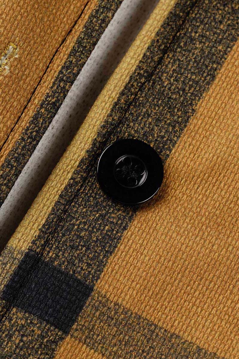 Yellow Plaid Drape Cardigan main image 0