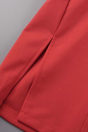 Casual Solid Pocket Metal Accessories Decoration Oblique Collar Long Sleeve Two Pieces main image 0