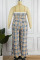Yellow Sexy Casual Print Buttons Strapless Regular Jumpsuits