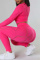 Brownness Casual Solid See-through O Neck Long Sleeve Two Pieces