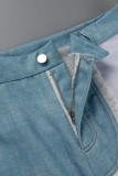 Grey Casual Patchwork Pocket Hooded Collar Long Sleeve Two Pieces