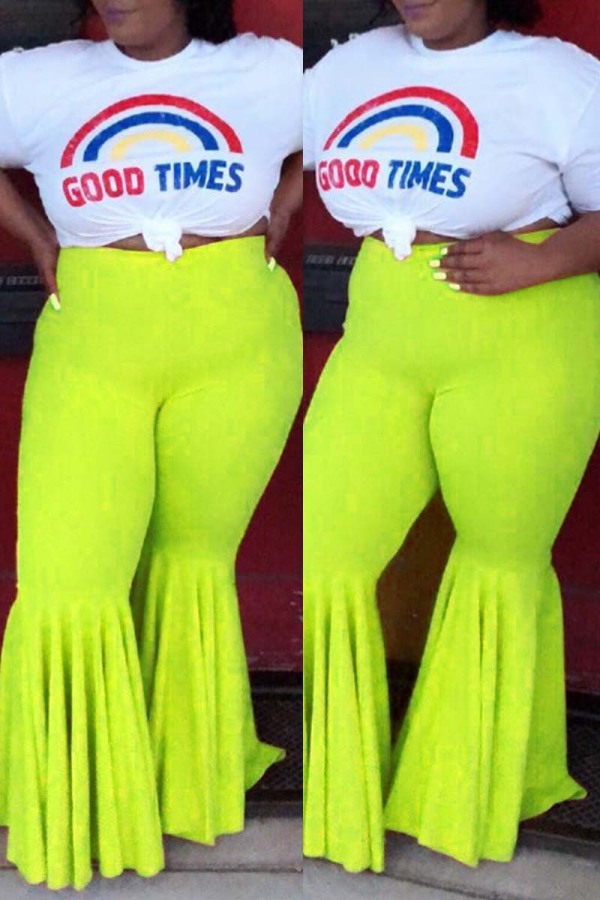 Elegant Solid Regular High Waist Solid Color Bottoms
