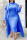 Blue Street Solid Bandage Patchwork Plus Size Two Pieces