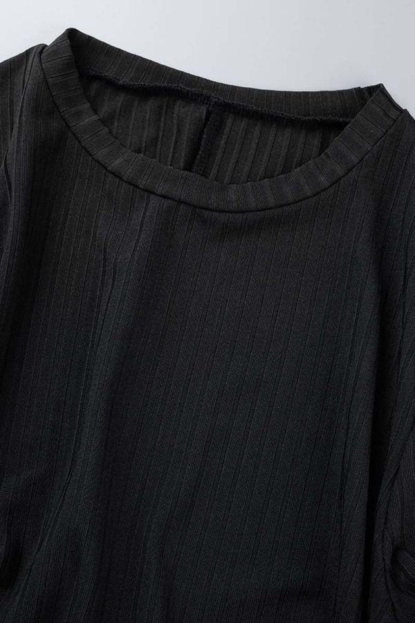 Casual Elegant Solid Patchwork Frenulum O Neck Long Sleeve Two Pieces