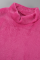 Blue Casual Solid Patchwork Half A Turtleneck Long Sleeve Two Pieces