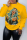 Yellow Daily Celebrities Print Patchwork O Neck Tops