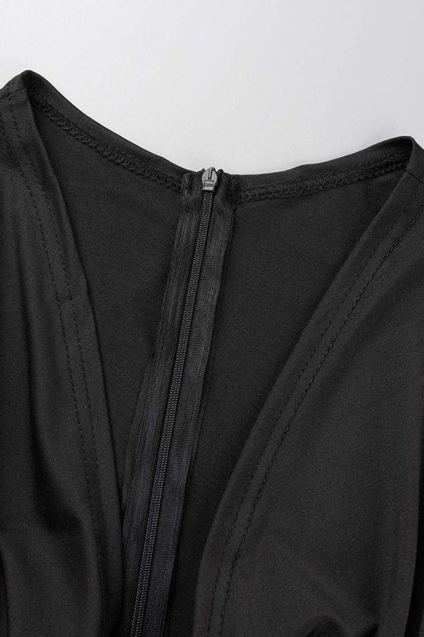 Wholesale Green Sexy Formal Solid Patchwork Slit V Neck Long Sleeve ...