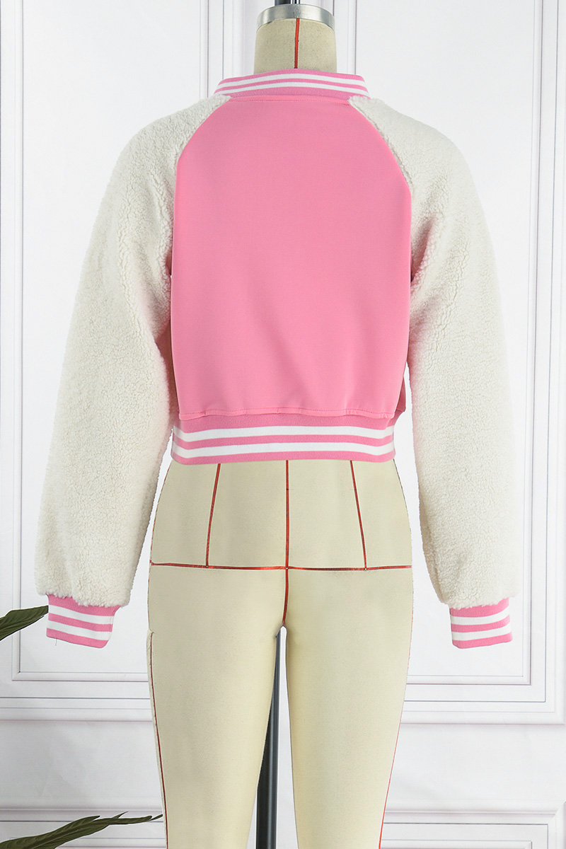 Street Solid Pocket Cardigan Collar Tops