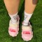 Pink Casual Living Patchwork Letter Printing Round Keep Warm Comfortable Shoes