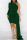 Dark Green Sexy Solid Patchwork Asymmetrical Oblique Collar Pencil Skirt Dresses