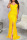 Yellow Elegant Solid Patchwork Slit Fold V Neck Evening Dress Dresses