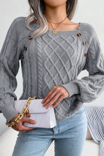 Grey Casual Solid Basic O Neck Tops