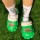 Green Casual Living Patchwork Letter Printing Round Keep Warm Comfortable Shoes