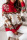 Red Casual Patchwork Turtleneck Tops