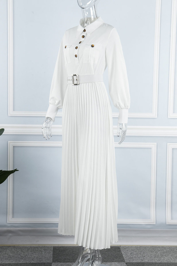 Casual Solid Pocket Buttons Straight Jumpsuits