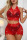 Red Sexy Solid Hollowed Out Patchwork See-through Lingerie
