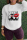 White Street Vintage Print Letter O Neck Tops