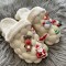 Apricot Casual Living Patchwork Round Keep Warm Out Door Shoes