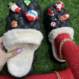 Apricot Casual Living Patchwork Round Keep Warm Out Door Shoes