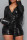 Black Casual Solid Sequins Patchwork V Neck Skinny Romper