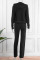 Pink Casual Solid Patchwork Hooded Collar Long Sleeve Three Pieces