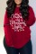 Red Casual Letter Print Ripped Backless O Neck Tops