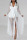 White Sexy Solid Patchwork With Belt V Neck Straight Jumpsuits