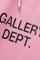 Pink Street Print Letter Hooded Collar Long Sleeve Two Pieces
