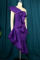 Purple Elegant Solid Patchwork Flounce Asymmetrical Asymmetrical Collar Evening Dress Dresses