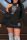 Black Sexy Print Patchwork V Neck Long Sleeve Two Pieces
