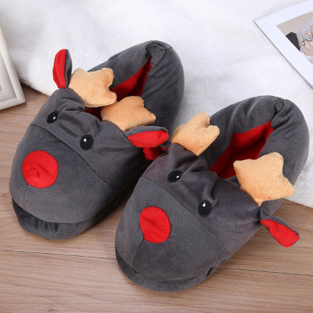 Dark Gray Casual Living Patchwork Contrast Round Keep Warm Shoes