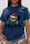 Navy Blue Casual Vintage Print Patchwork Letter O Neck T-Shirts