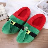 Green Casual Living Patchwork Contrast Round Keep Warm Shoes