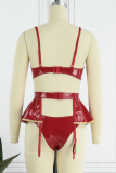 Red Sexy Living Patchwork Backless With Bow Lingerie