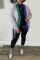Red Casual Solid Patchwork Cardigan Collar Outerwear
