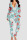 Baby Blue Casual Print Patchwork Buckle V Neck Skinny Jumpsuits