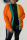 Orange Casual Solid Patchwork Cardigan Collar Outerwear