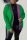 Green Casual Solid Patchwork Cardigan Collar Outerwear
