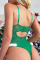 Ink Green Sexy Solid Patchwork See-through Feathers Christmas Day Lingerie