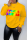 Yellow Street Vintage Print Patchwork Letter O Neck Tops