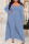 Light Blue Fashion Casual Solid Patchwork Square Collar Plus Size Three Pieces