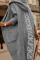 Dark Gray Casual Street Print Patchwork Hooded Collar Outerwear