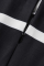 Black Street Striped Patchwork Half A Turtleneck Skinny Jumpsuits