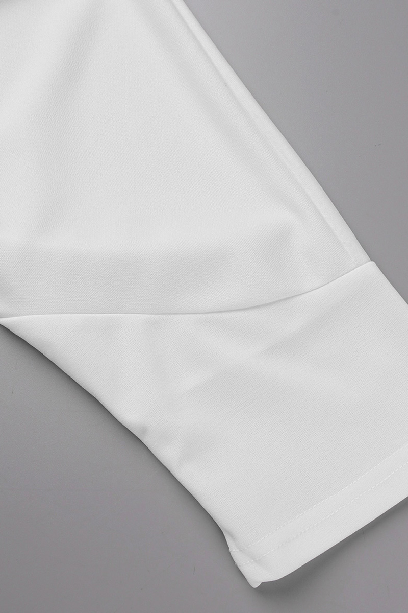 Wholesale White Sexy Street Solid Pocket Asymmetrical Oblique Collar ...