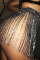 Black Sexy Solid Patchwork Sequined Hot Drill High Waist Straight Solid Color Bottoms