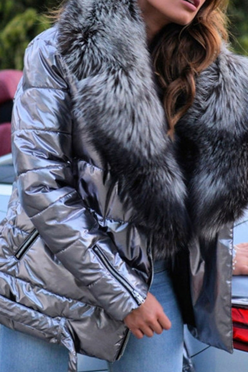 Wholesale Black Casual Solid Bandage Patchwork Feathers Outerwear ...