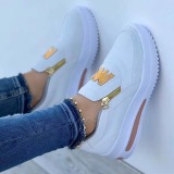 White Casual Sportswear Patchwork Round Comfortable Shoes