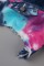 Deep Blue Casual Tie Dye Ripped Turndown Collar Long Sleeve Two Pieces