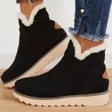 Brown Casual Patchwork Solid Color Keep Warm Comfortable Shoes