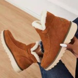 Black Casual Patchwork Solid Color Keep Warm Comfortable Shoes